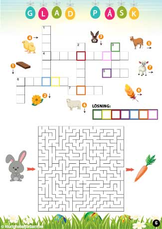 Underhåll barnen på påsklovet med detta paket med klurigheter och spel