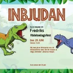 Dinosaurieskattjakt-Inbjudan