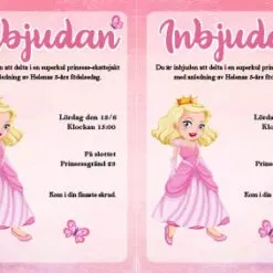 Prinsess skattjakt 4-5 år - Inbjudan