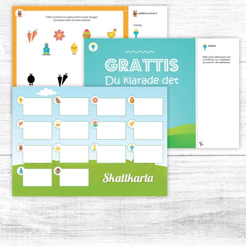 Äggjakt i Påsk 4-5 år ledtrådar 3