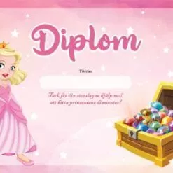 Prinsess skattjakt 4-5 år - diplom