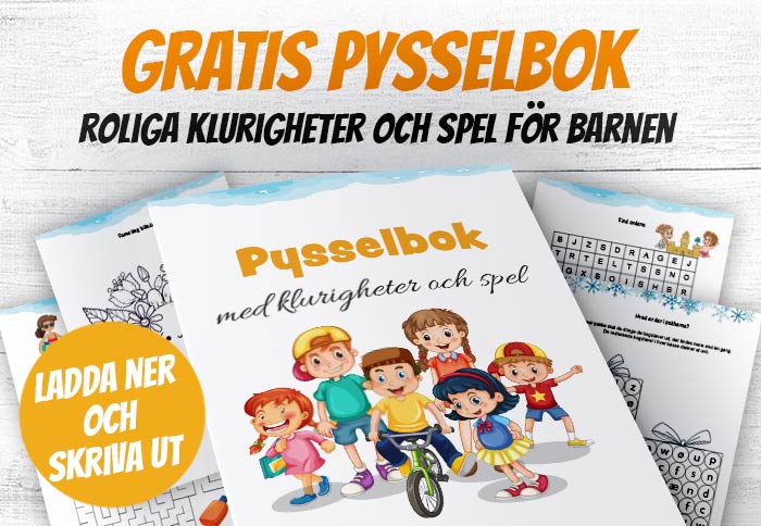 Gratis pysselbok foer barn