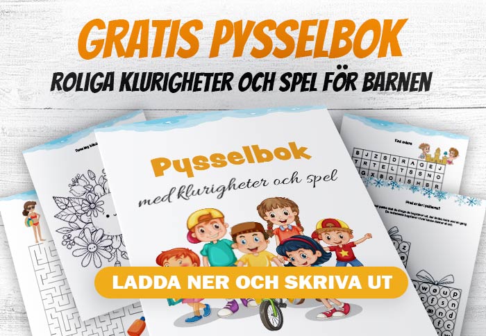Gratis pysselbok foer barn
