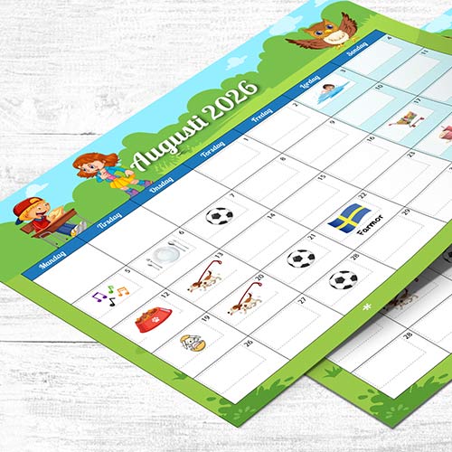 Kalender til børn 2026