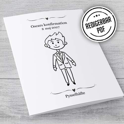 Pysselhaefte till killekonfirmation